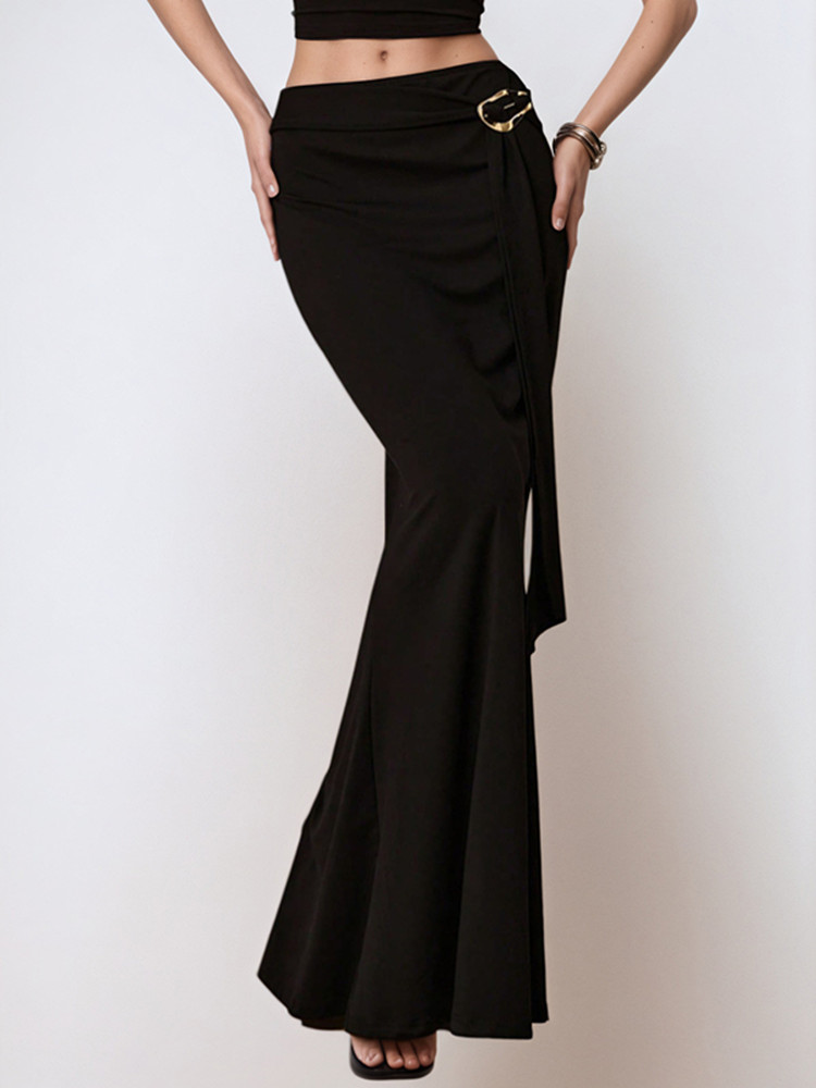 Summer Clothing Wraps - BKLD Elegant Temperament Black Wrapped Hip