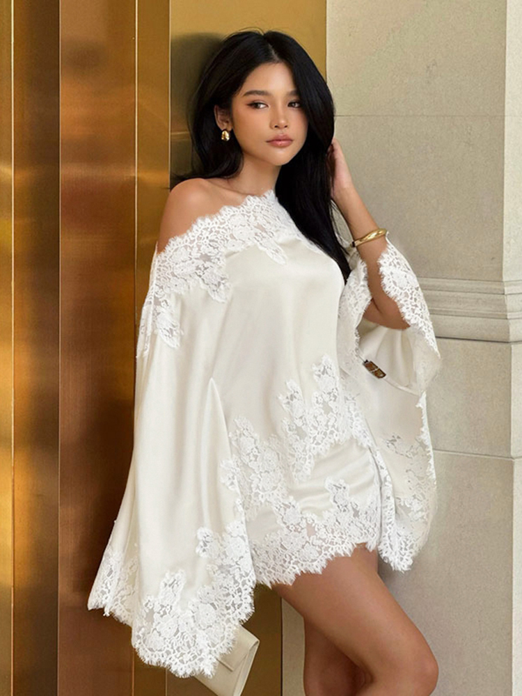 Elegant Lace Patchwork Women's - đánh giá và giá Off Shoulder Blouse