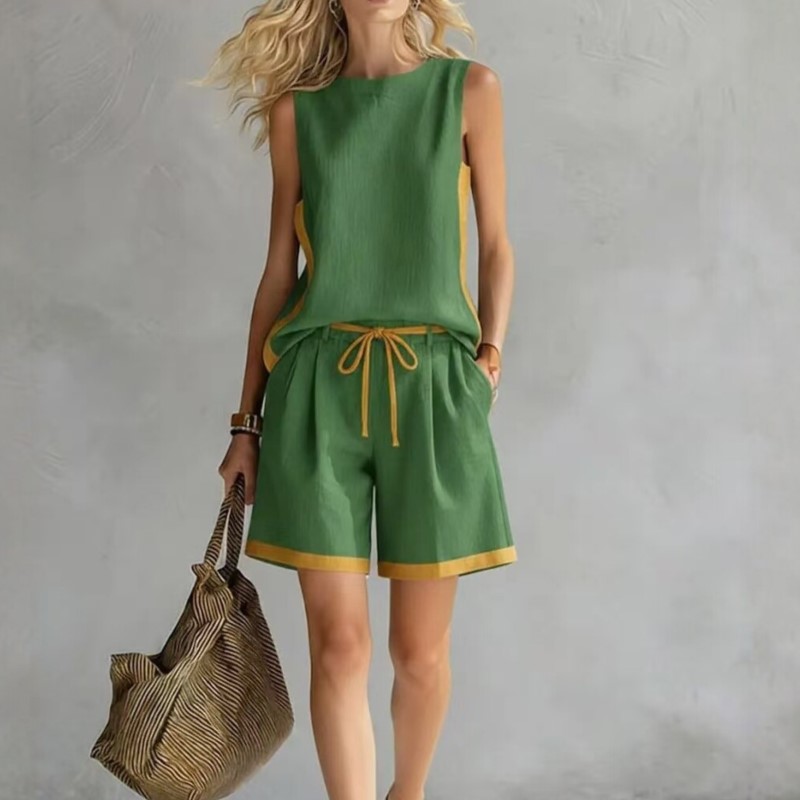 2026 Summer New Sleeveless Ves - đánh giá và giá Summer Clothing Set For Girls