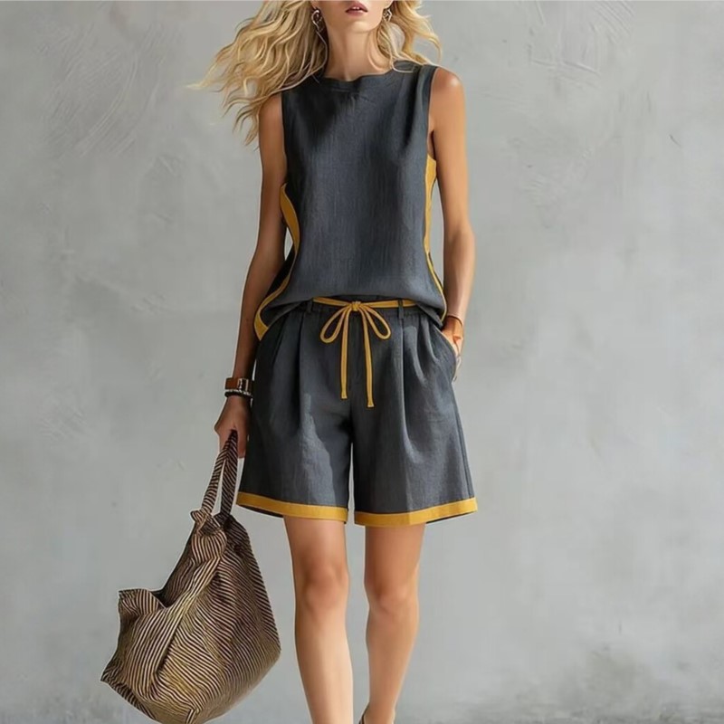 2026 Summer New Sleeveless Ves - đánh giá và giá Summer Clothing Set For Girls