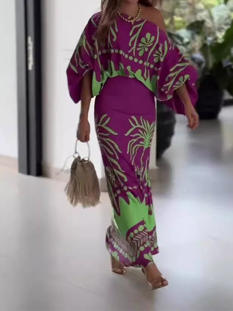 Sexy Women Print Two Piece Set - đánh giá và giá Summer Clothing Set For Girls