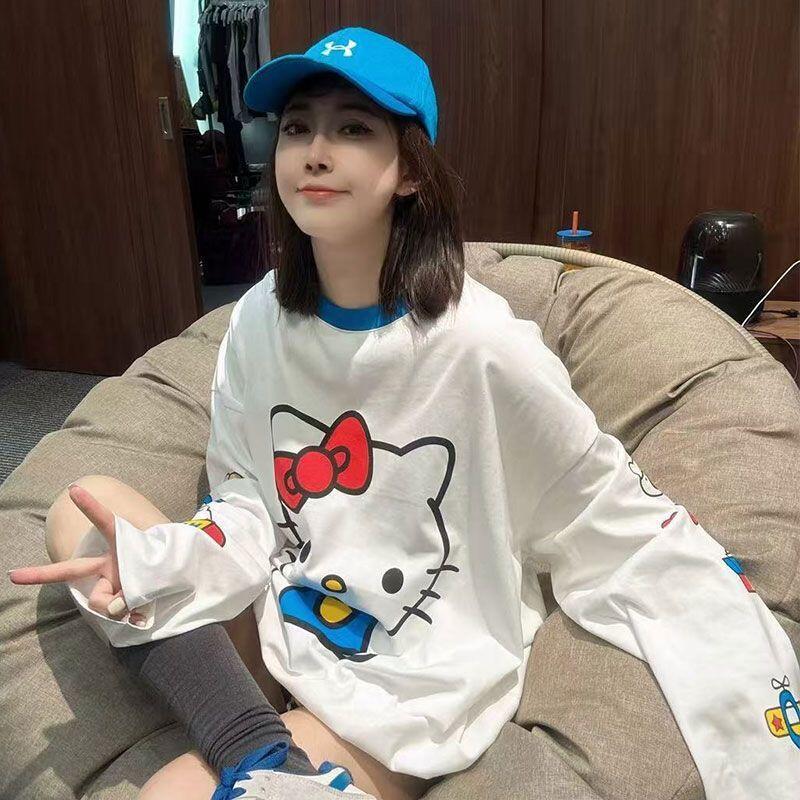 Long-Sleeved Hello Kitty Summe - đánh giá và giá Summer Clothing Tops