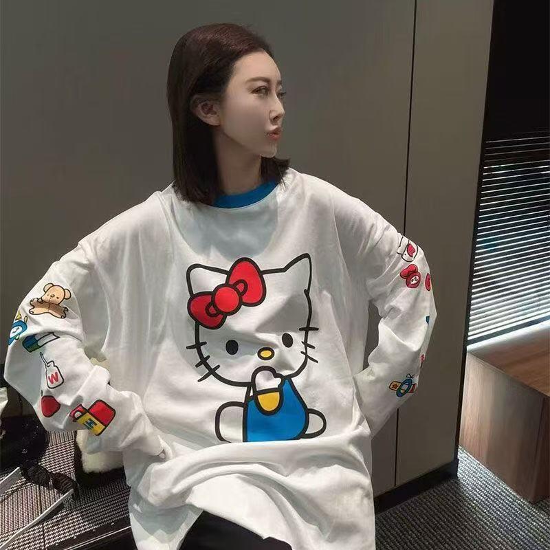 Long-Sleeved Hello Kitty Summe - đánh giá và giá Summer Clothing Tops