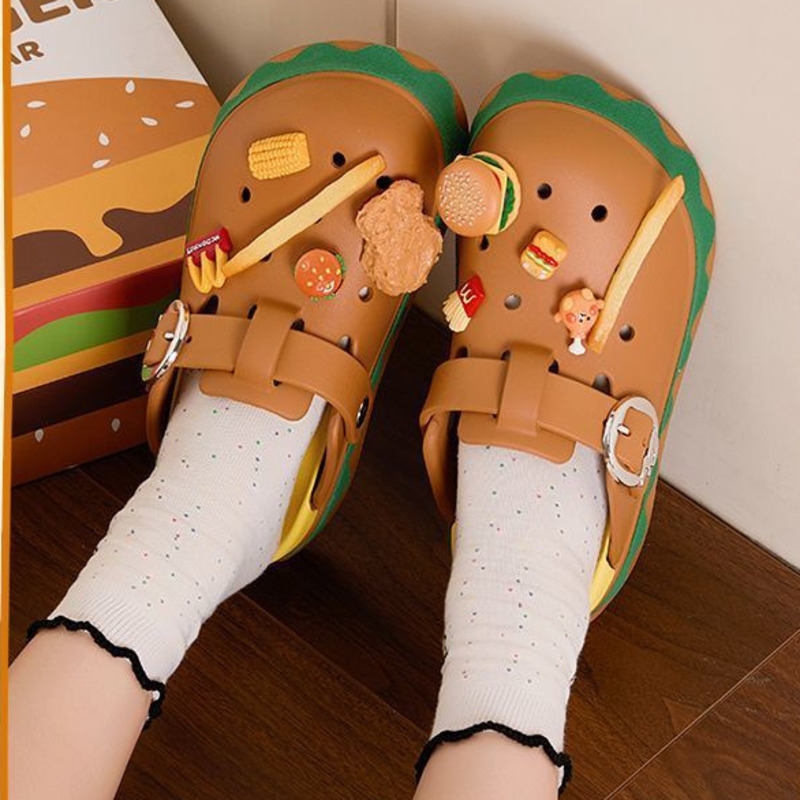 Funny Hamburger Summer Slipper - đánh giá và giá Summer Clothing Wraps