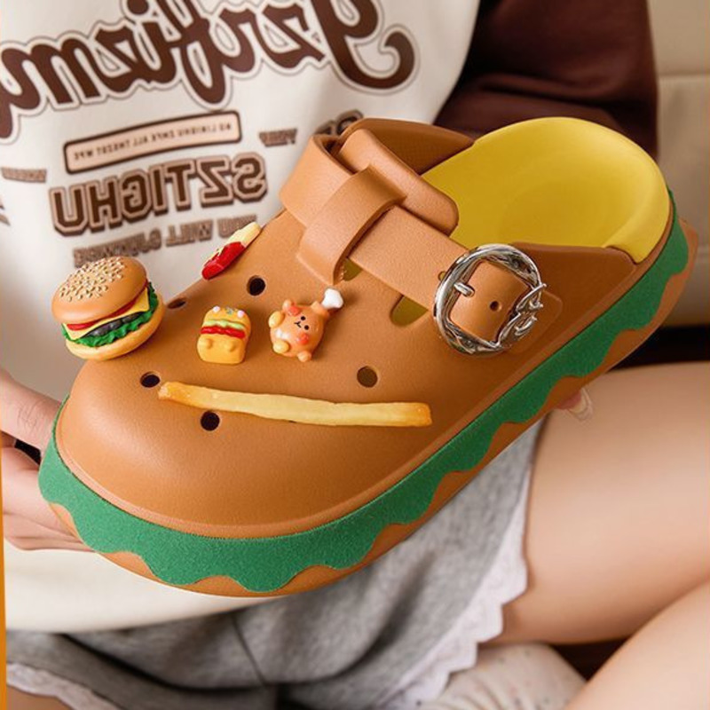 Funny Hamburger Summer Slipper - đánh giá và giá Summer Clothing Wraps