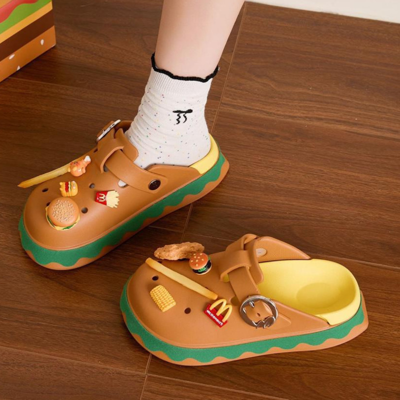 Funny Hamburger Summer Slipper - đánh giá và giá Summer Clothing Wraps