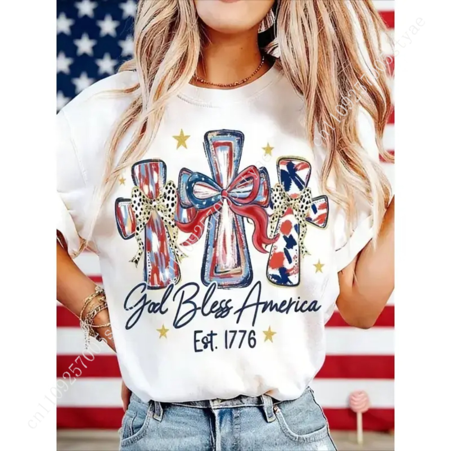God Bless America Women T-shir - đánh giá và giá Summer Quilt
