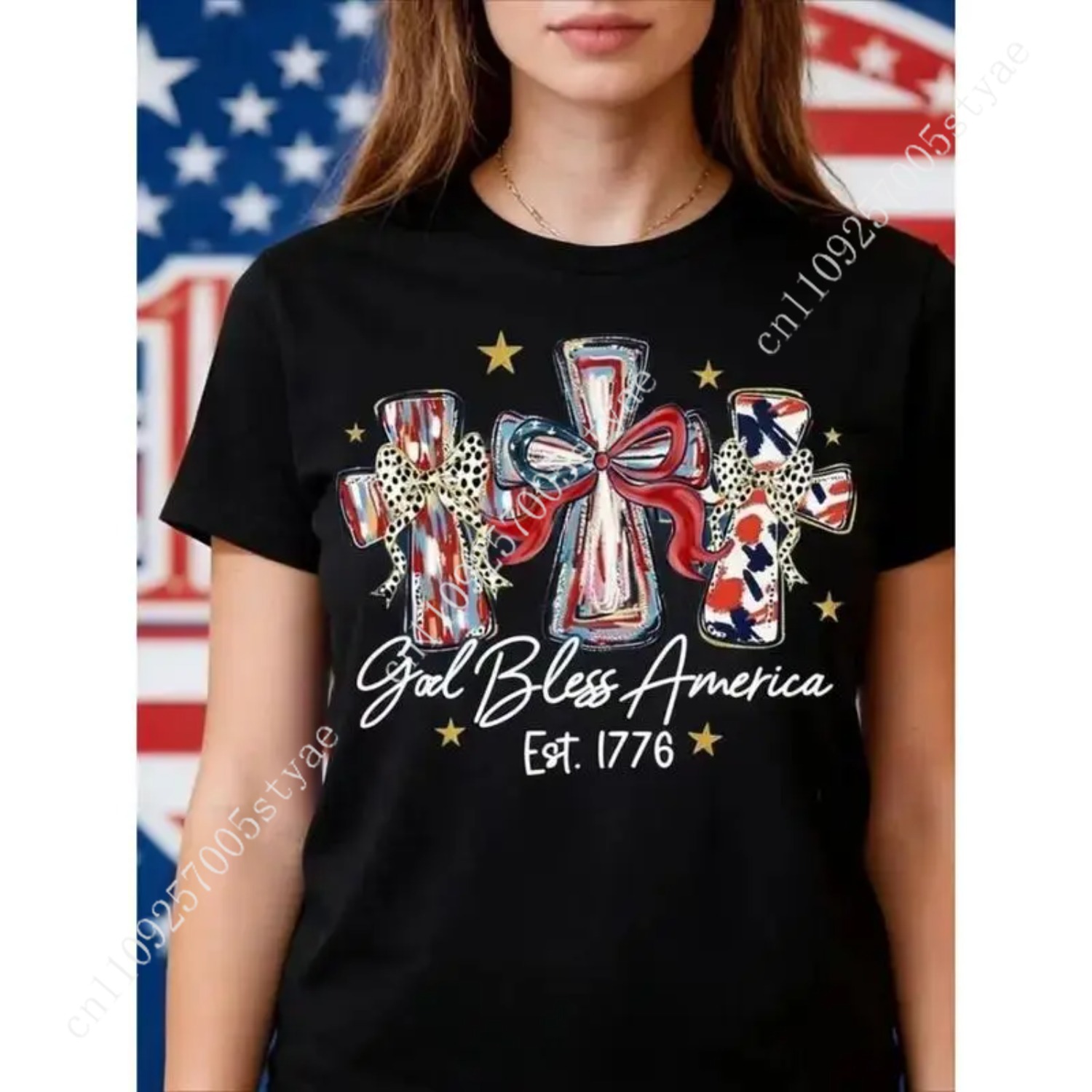 God Bless America Women T-shir - đánh giá và giá Summer Quilt