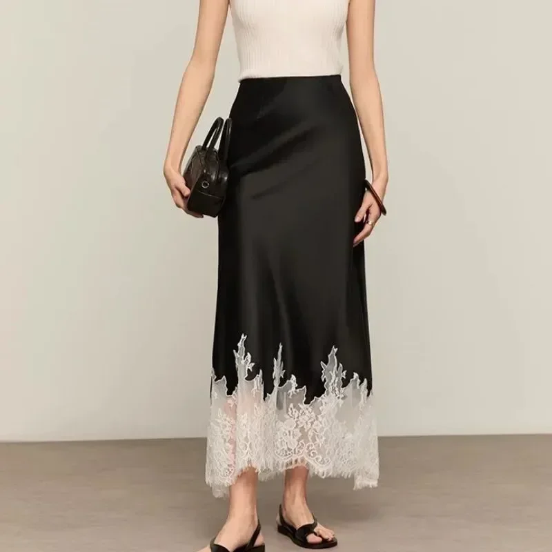 Fairy Lace-Trim Midi Skirt Hig - đánh giá và giá Summer Clothing Wraps