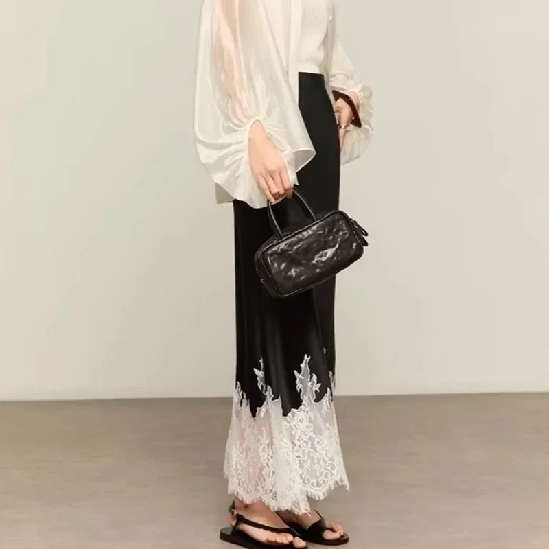 Fairy Lace-Trim Midi Skirt Hig - đánh giá và giá Summer Clothing Wraps