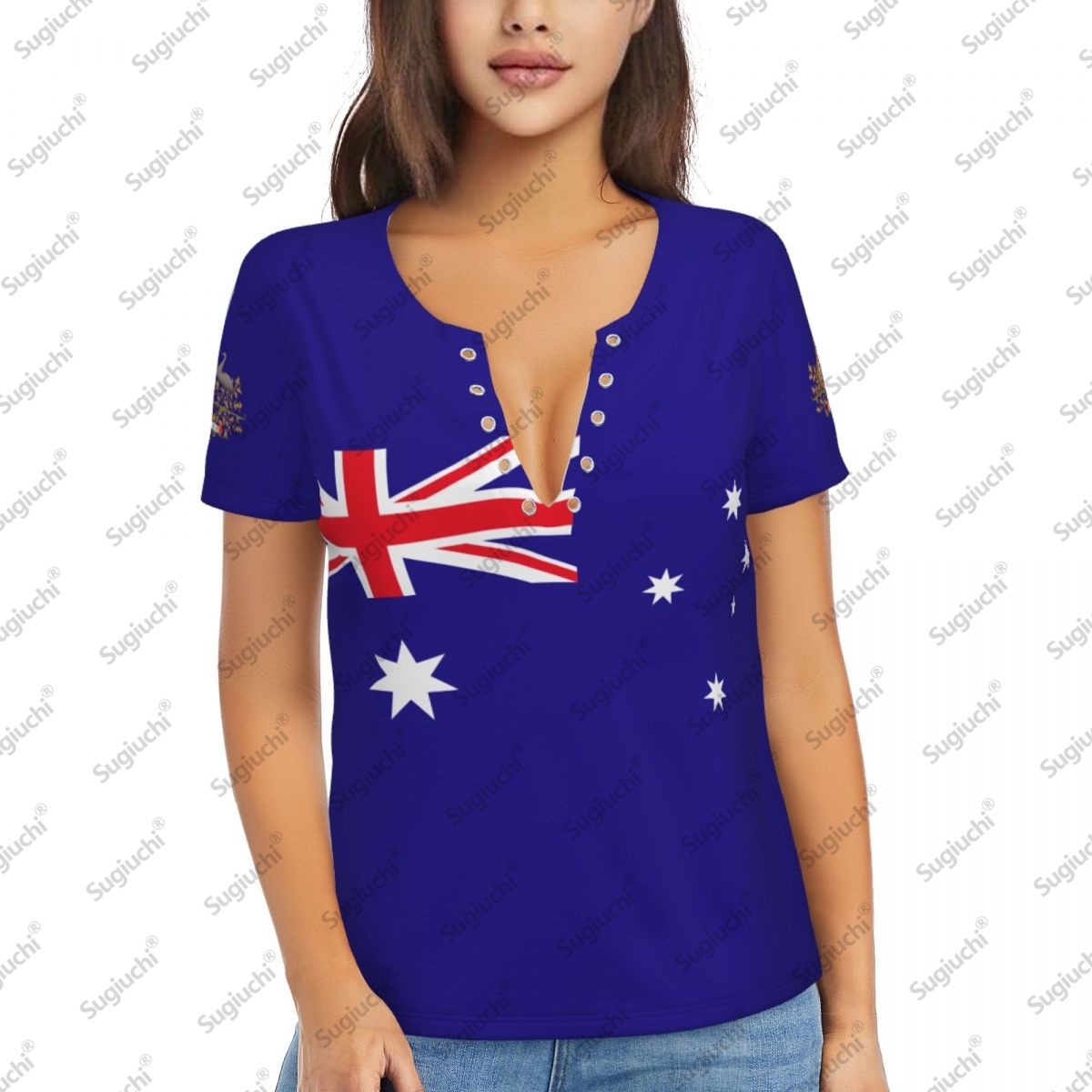 2025 Australia Flag Sexy Deep  - đánh giá và giá Summer Clothing Women Australia