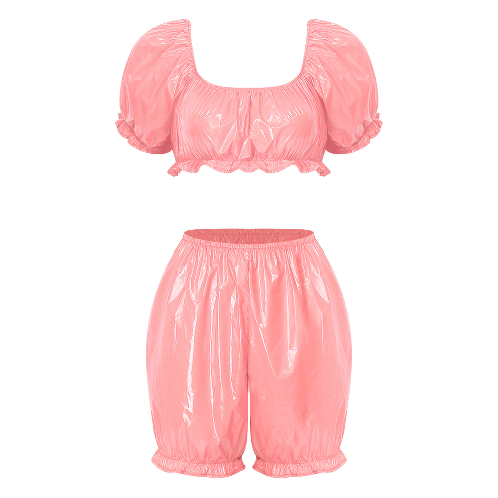 Womens Wet Look PU Leather Clu - đánh giá và giá Summer Clothing Tops