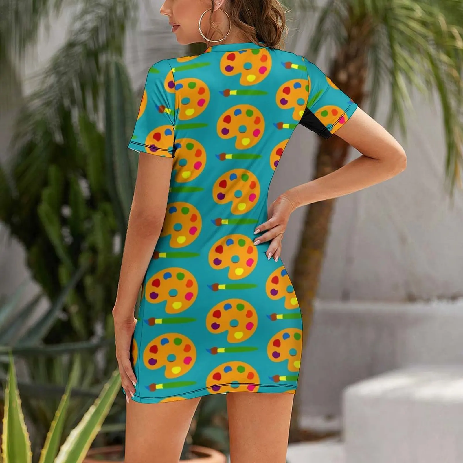 Colorful Paint Palette Short-S - đánh giá và giá Summer Clothing Palette